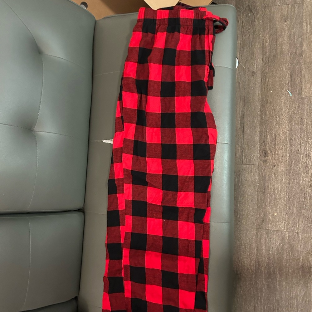 Red and Black Plaid pajama pants